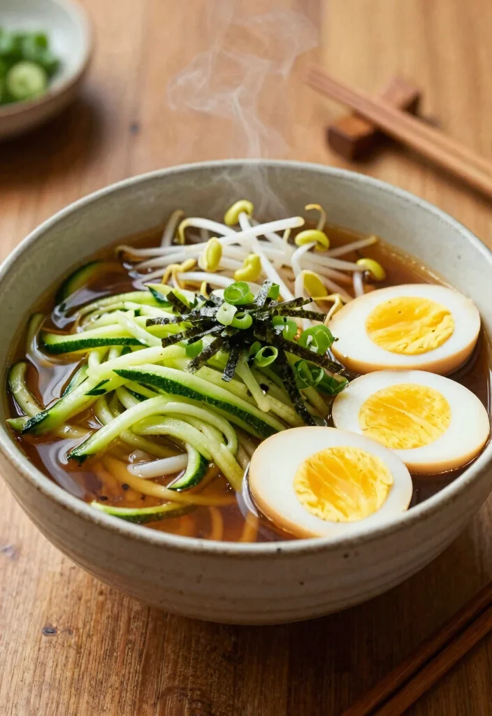 10 Japanese Keto Recipes for Simple Umami Low-Carb Meals - 2. Shoyu Ramen with Zucchini Noodles