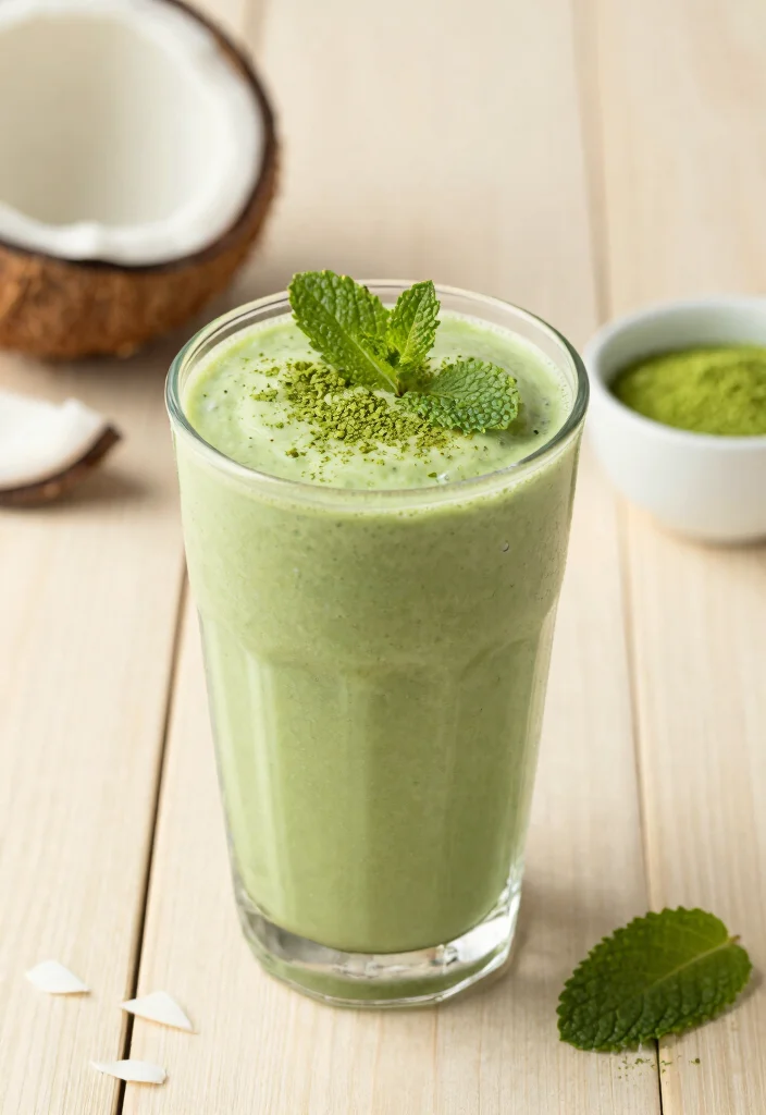 10 Keto Breakfast Smoothie Recipes for Light Low-Carb Mornings - 9. Creamy Coconut and Matcha Smoothie