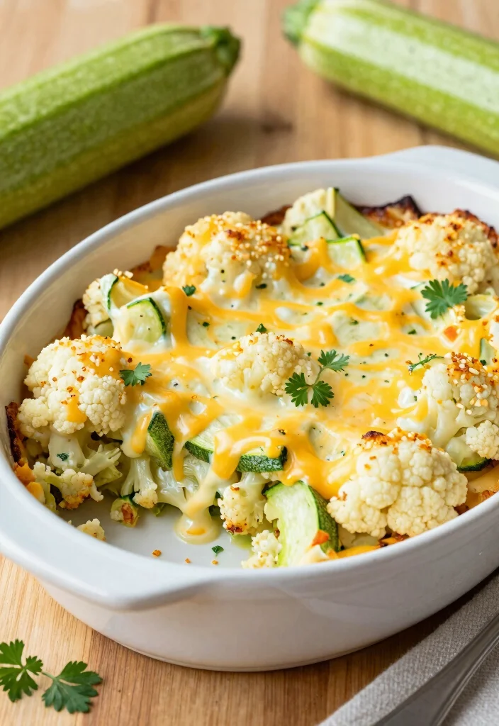 10 Keto Cauliflower Casserole Recipes for Cozy Low-Carb Comfort - 10. Cauliflower and Zucchini Casserole