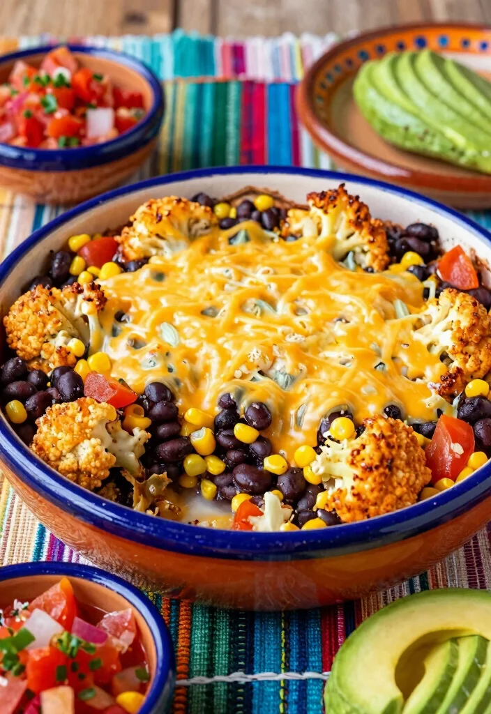 10 Keto Cauliflower Casserole Recipes for Cozy Low-Carb Comfort - 3. Mexican Cauliflower Casserole