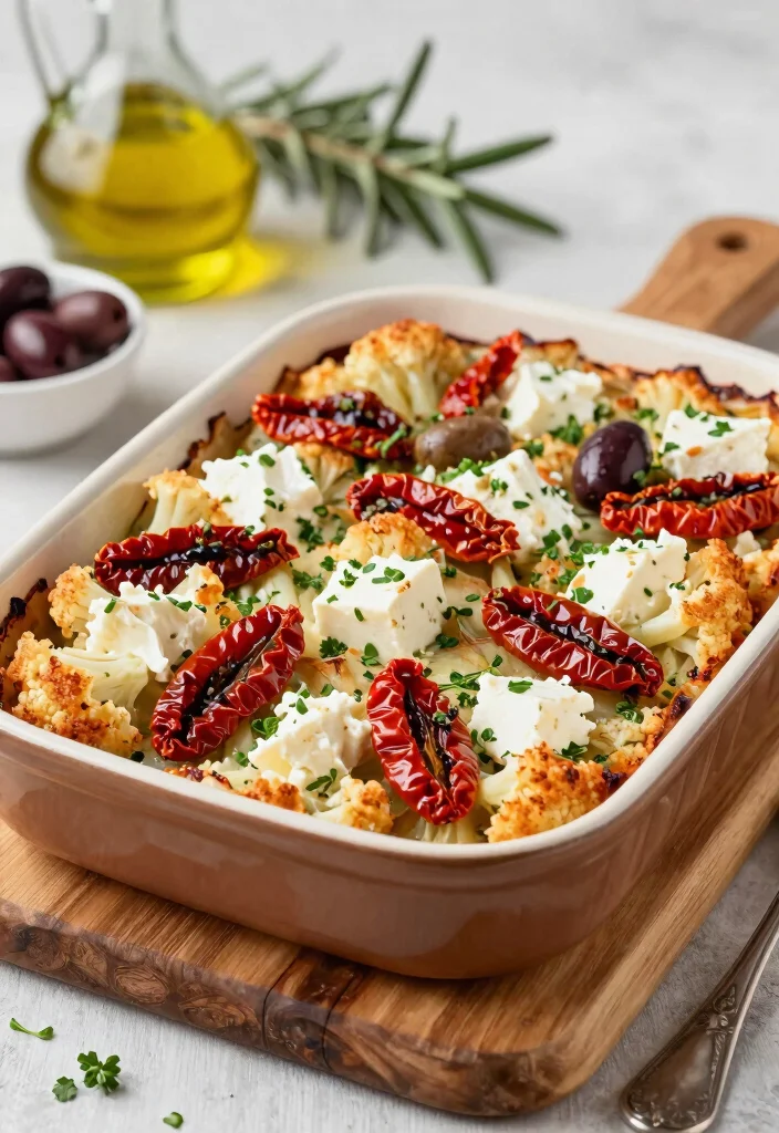 10 Keto Cauliflower Casserole Recipes for Cozy Low-Carb Comfort - 5. Mediterranean Cauliflower Bake