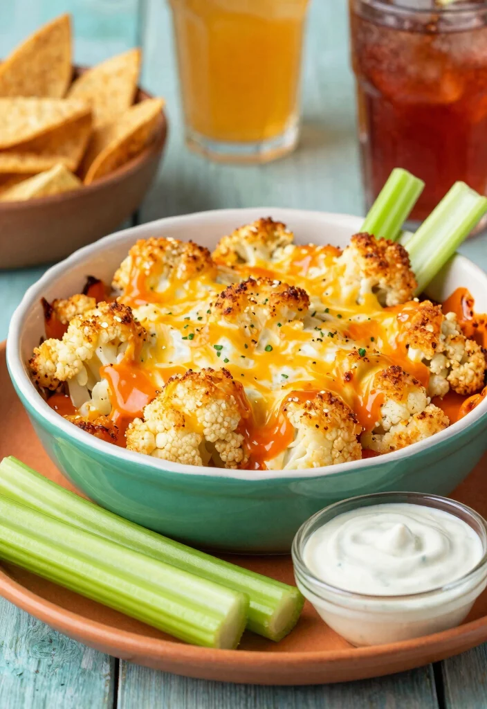 10 Keto Cauliflower Casserole Recipes for Cozy Low-Carb Comfort - 7. Buffalo Cauliflower Casserole