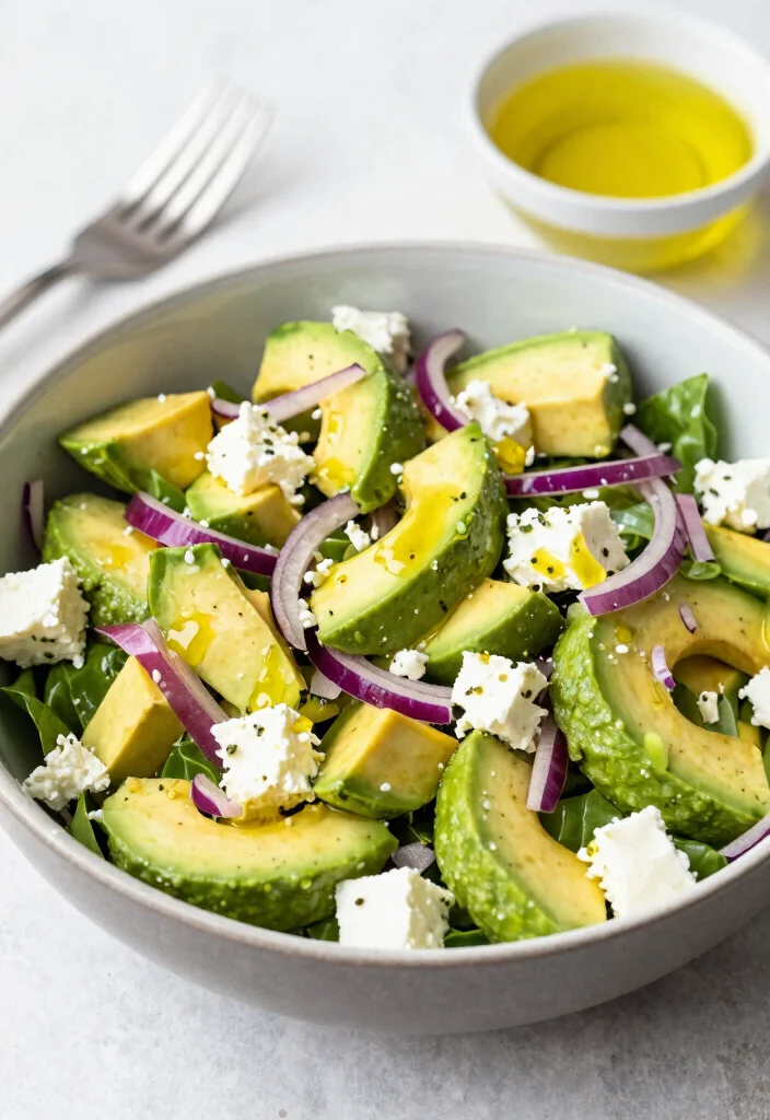 10 Keto Feta Recipes for Easy Flavorful Low-Carb Meals - 10. Feta and Avocado Salad