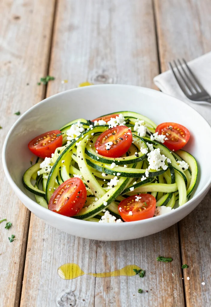 10 Keto Green Recipes for Fresh Light Low-Carb Eating - 2. Zucchini Noodle Salad