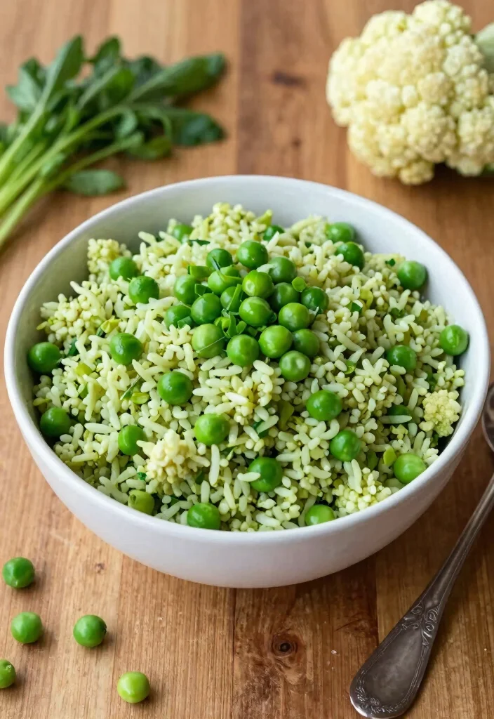 10 Keto Green Recipes for Fresh Light Low-Carb Eating - 7. Green Cauliflower Rice Bowl