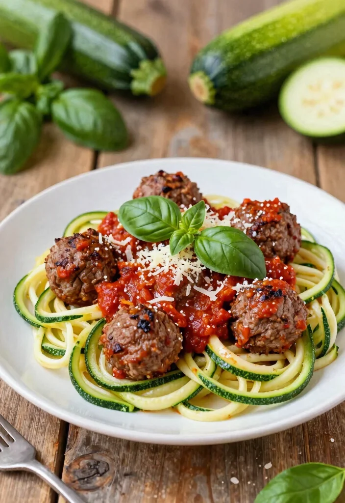 10 Keto Ground Venison Recipes for Lean High-Protein Meals - 4. Venison Meatballs with Zucchini Noodles
