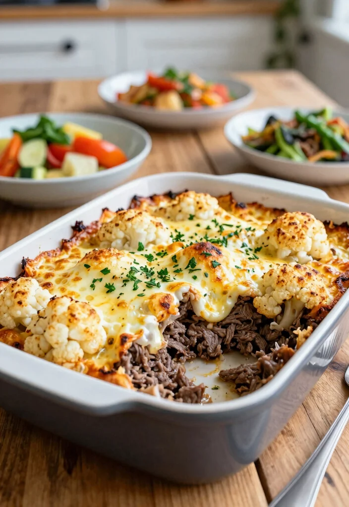 10 Keto Roast Beef Recipes for Easy High-Protein Dinners - 10. Keto Beef and Cauliflower Casserole