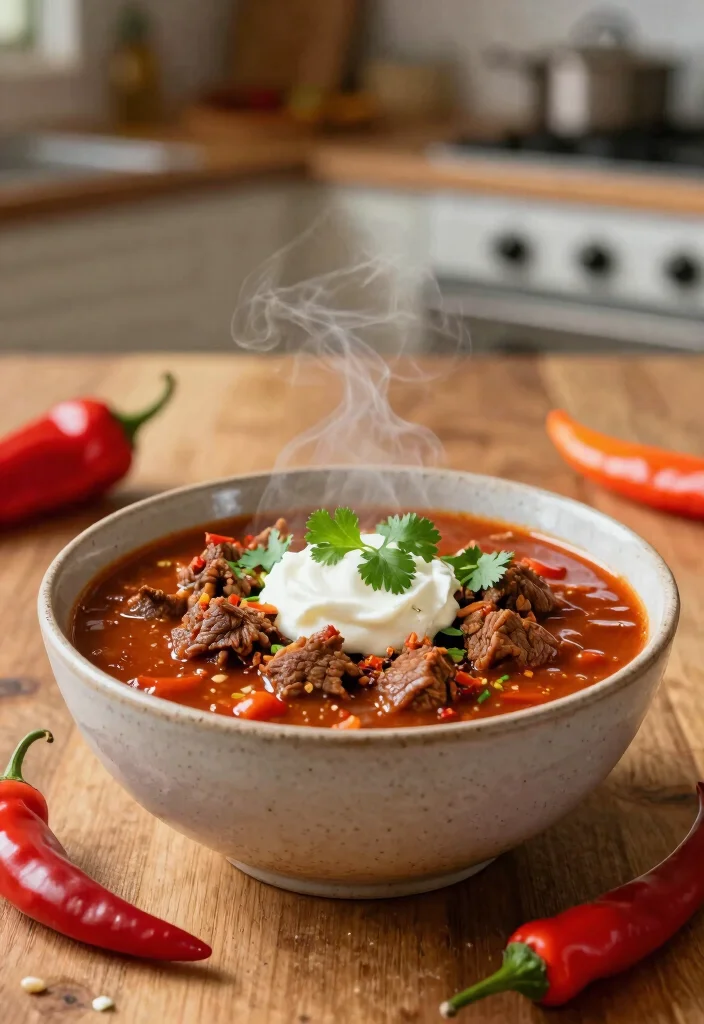 10 Keto Roast Beef Recipes for Easy High-Protein Dinners - 6. Spicy Keto Beef Chili