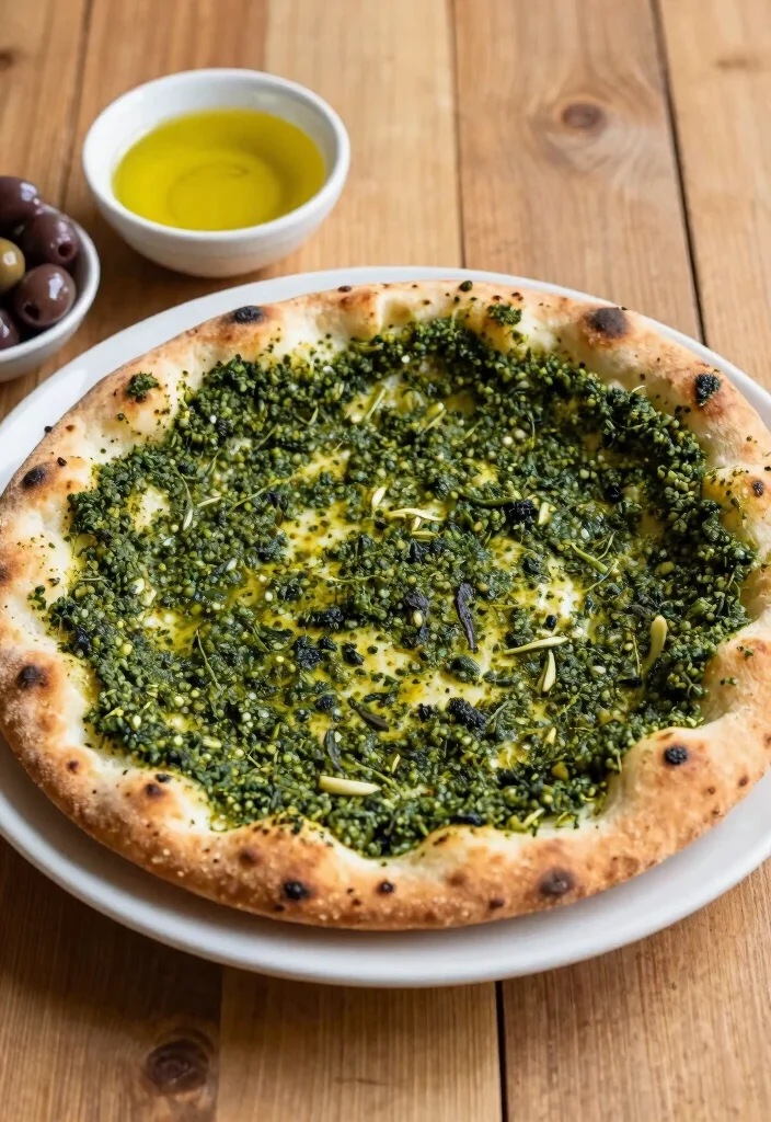 10 Lebanese Vegan Recipes for Bright Flavorful Meals - 7. Zaatar Manakish