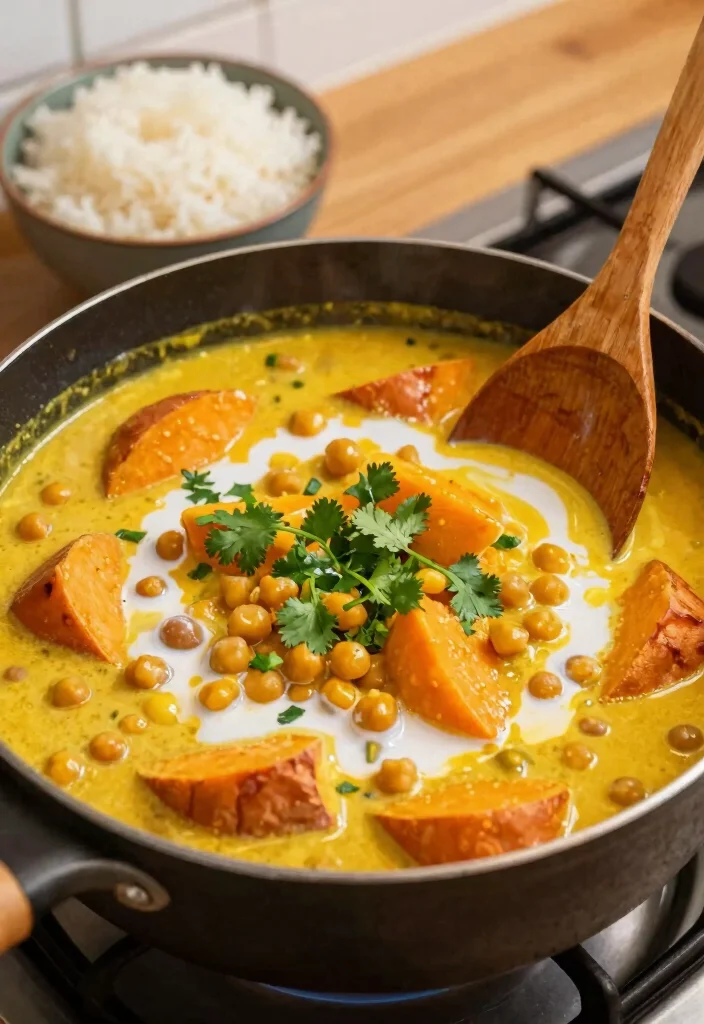 10 Onion-Free Garlic-Free Vegetarian Recipes for Gentle Eating - 5. Sweet Potato and Chickpea Curry