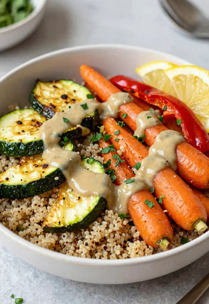10 Onion-Free Garlic-Free Vegetarian Recipes for Gentle Eating - 6. Roasted Vegetable Quinoa Bowl