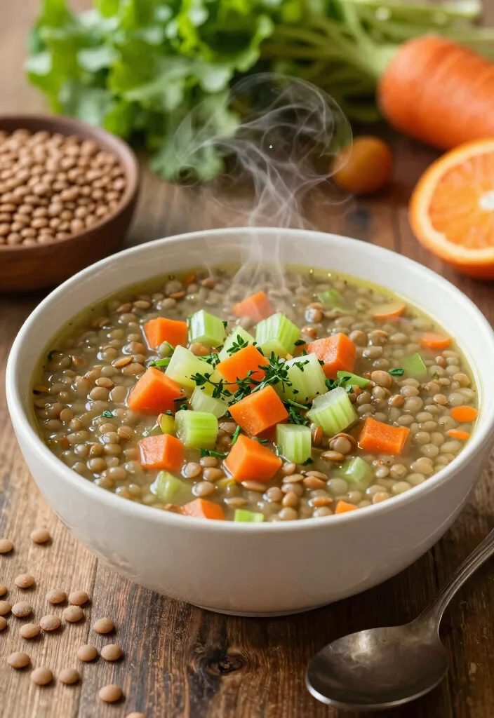 10 Pregnancy Dinner Recipes for Nutritious Gentle Meals - 5. Lentil Soup with Carrots and Celery