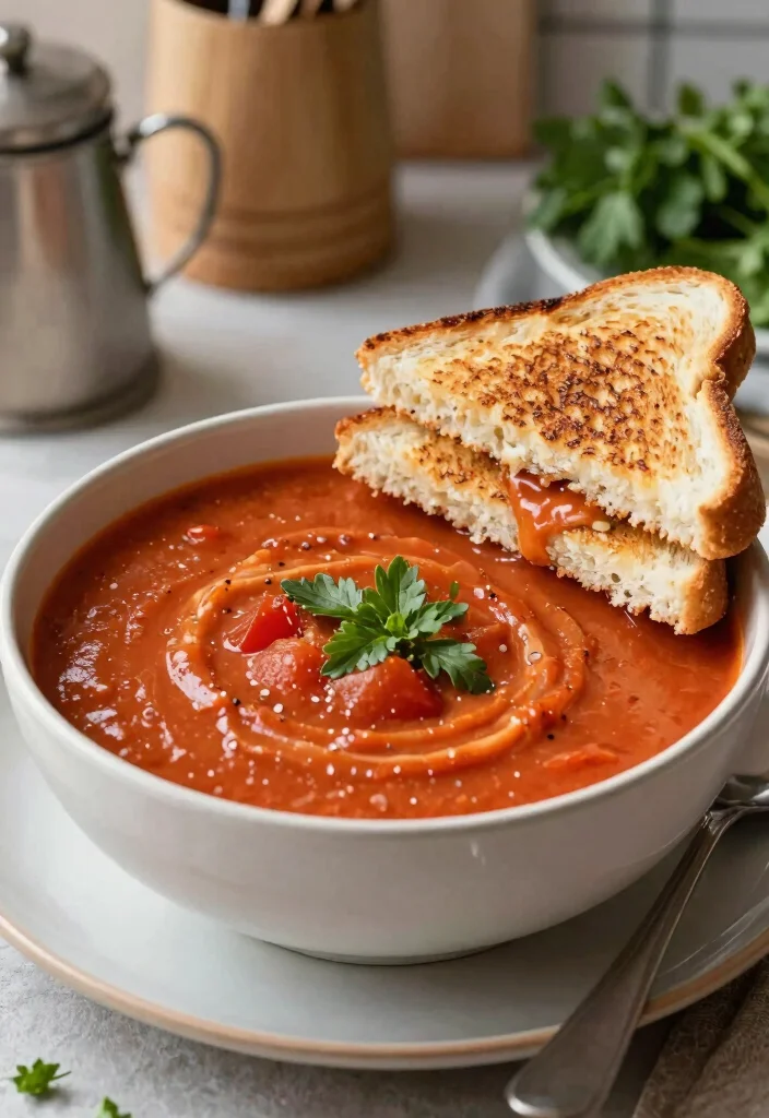 10 Soft Dinner Recipes for Easy-to-Eat Weeknight Meals - 9. Creamy Tomato Soup with Grilled Cheese