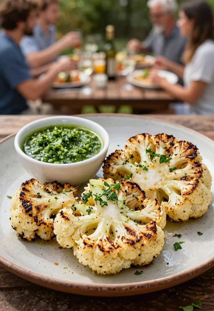 10 South African Vegetarian Recipes for Bold Flavorful Meals - 9. Herb-Infused Grilled Cauliflower Steaks