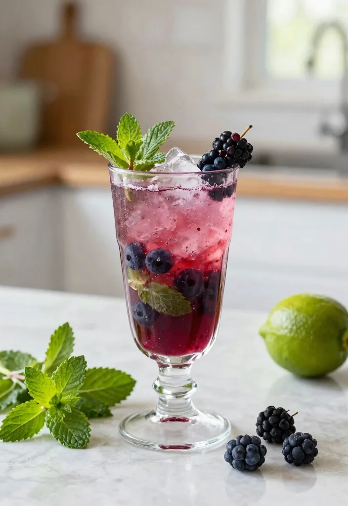 10 Vegan Fruit Smoothie Recipes for Fresh Nutritious Blends - 10. Berry Mint Mojito Smoothie