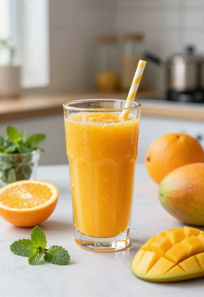 10 Vegan Fruit Smoothie Recipes for Fresh Nutritious Blends - 4. Refreshing Citrus Mango Boost