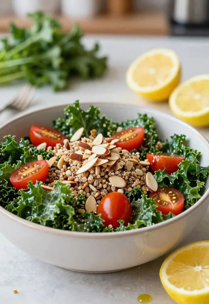 10 Vegan Paleo Recipes for Clean Nourishing Meals - 6. Kale & Quinoa Salad