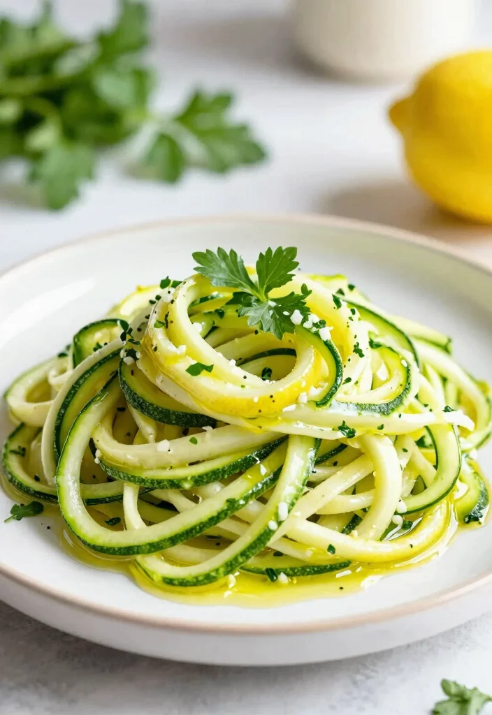 10 Vegan Paleo Recipes for Clean Nourishing Meals - 7. Lemon Garlic Zucchini Noodles
