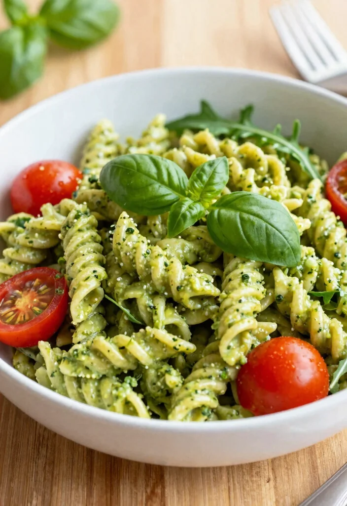 10 Vegan Pasta Salad Recipes for Fresh Easy Meal Bowls - 2. Avocado Pesto Pasta Salad