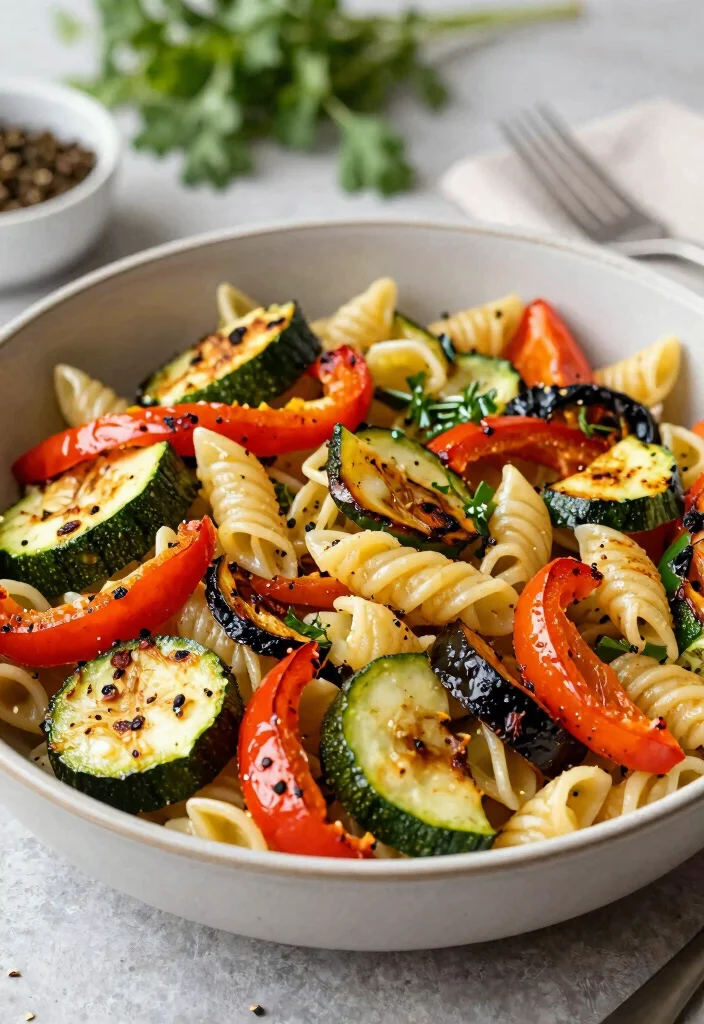 10 Vegan Pasta Salad Recipes for Fresh Easy Meal Bowls - 3. Roasted Vegetable Pasta Salad