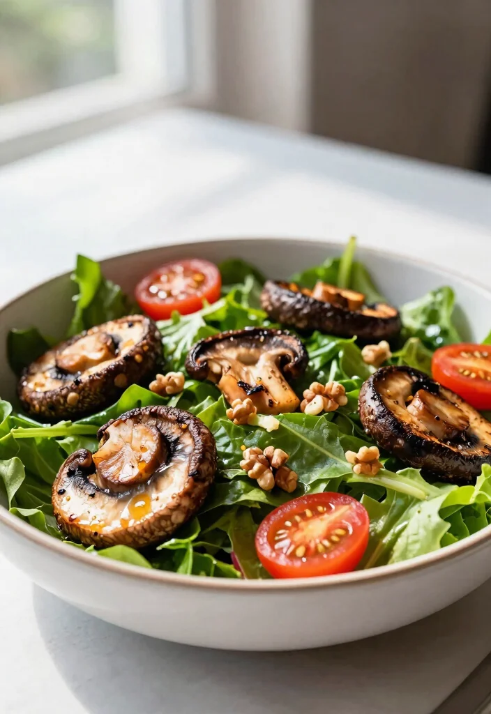 10 Vegan Portobello Mushroom Recipes for Meaty Plant-Based Meals - 9. Portobello Mushroom Salad