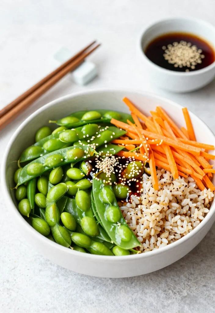10 Vegetarian Protein Salad Recipes for Easy Filling Meals - 3. Edamame and Brown Rice Salad