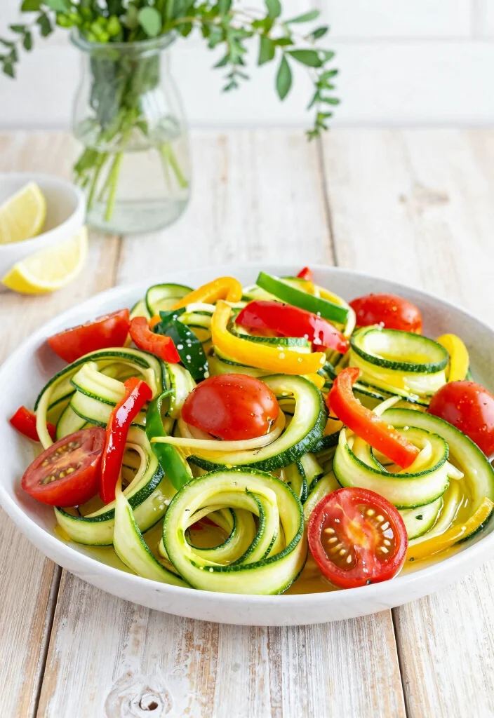 10 Vegetarian Recipes for Picky Eaters with Mild Easy Flavors - 9. Zucchini Noodle Salad