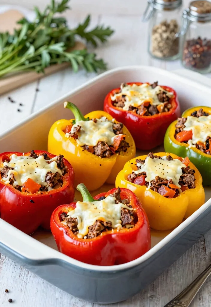 10 Whole30 Keto Recipes for Clean Low-Carb Everyday Meals - 4. Stuffed Bell Peppers