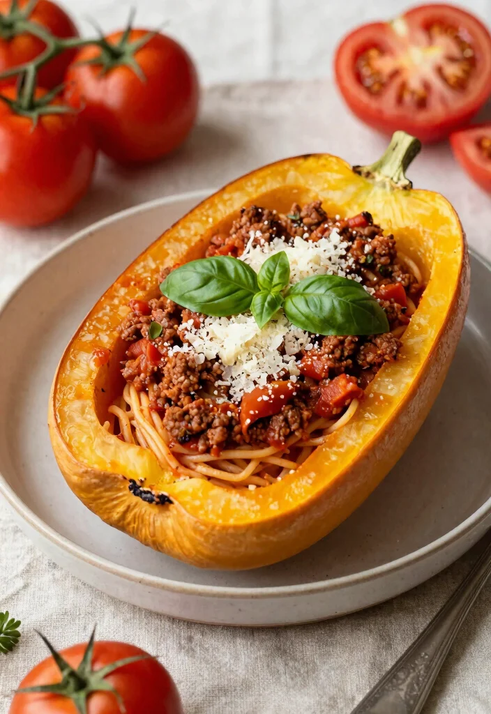 10 Whole30 Keto Recipes for Clean Low-Carb Everyday Meals - 9. Spaghetti Squash with Meat Sauce