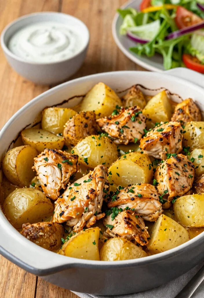 12 Dump-and-Bake Dinner Recipes for Zero-Prep Weeknight Meals - 8. Ranch Chicken and Potato Bake