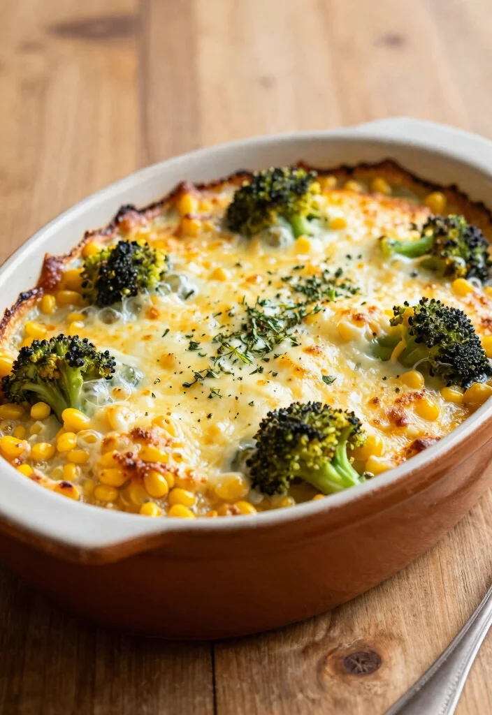 12 Healthy Corn Recipes for Fresh Flavorful Everyday Meals - 12. Corn and Broccoli Bake