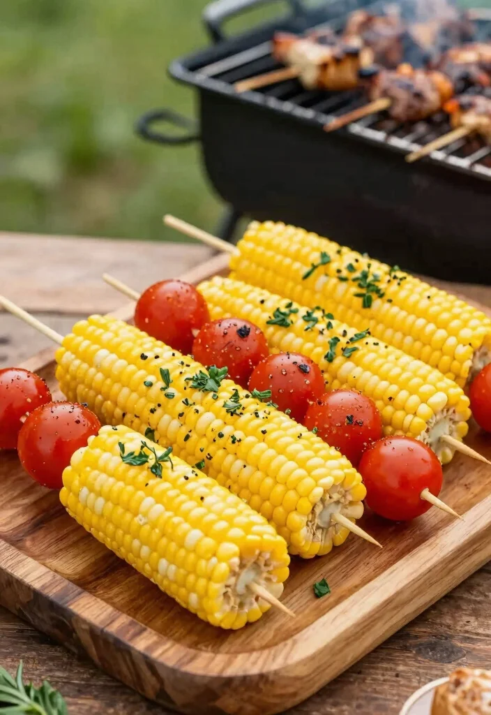12 Healthy Corn Recipes for Fresh Flavorful Everyday Meals - 9. Corn and Tomato Skewers