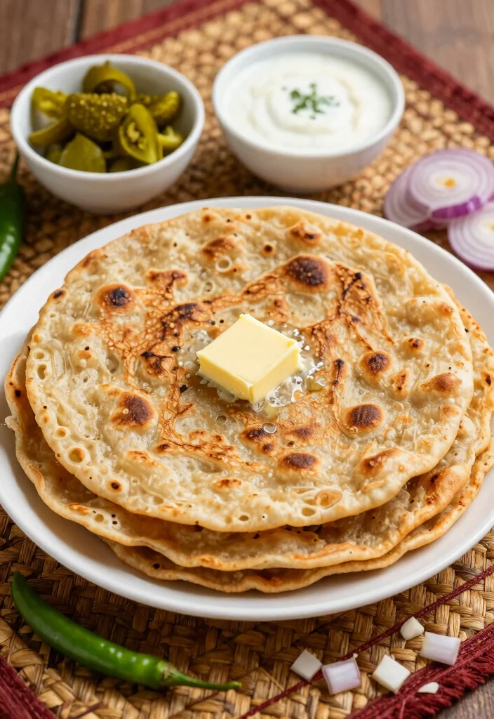 12 Healthy Indian Breakfast Recipes for Easy Flavorful Mornings - 4. Aloo Paratha: Stuffed Potato Flatbread