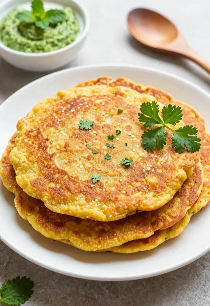 12 Healthy Indian Breakfast Recipes for Easy Flavorful Mornings - 7. Besan Chilla: Chickpea Flour Pancakes
