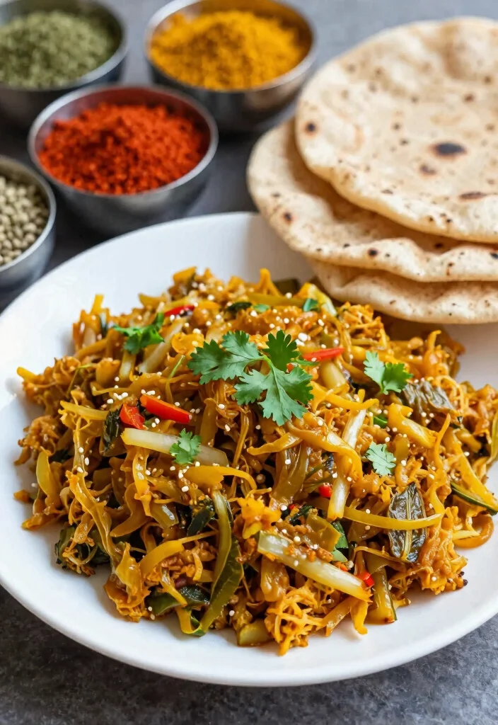 12 Healthy Indian Recipes for Fresh Flavorful Everyday Eating - 6. Cabbage Sabzi - A Quick and Healthy Stir-Fry