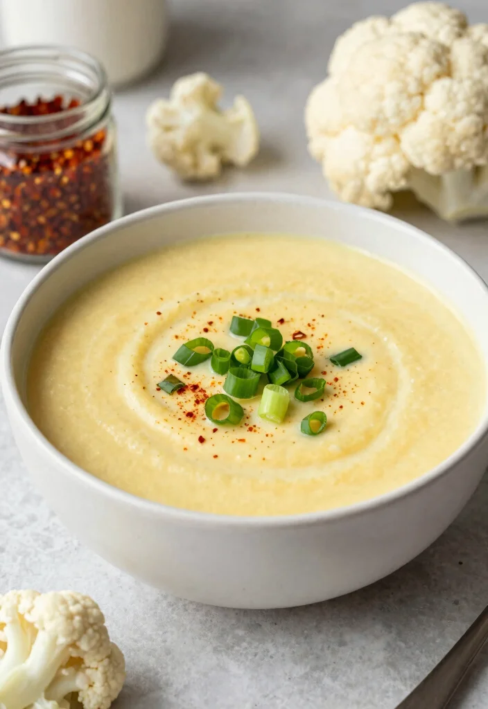12 Healthy Keto Soup Recipes for Light Cozy Low-Carb Bowls - 2. Spicy Cauliflower Soup