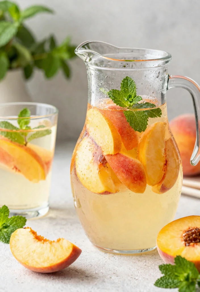 12 Healthy Peach Recipes for Fresh Light Seasonal Eating - 12. Peach Infused Water
