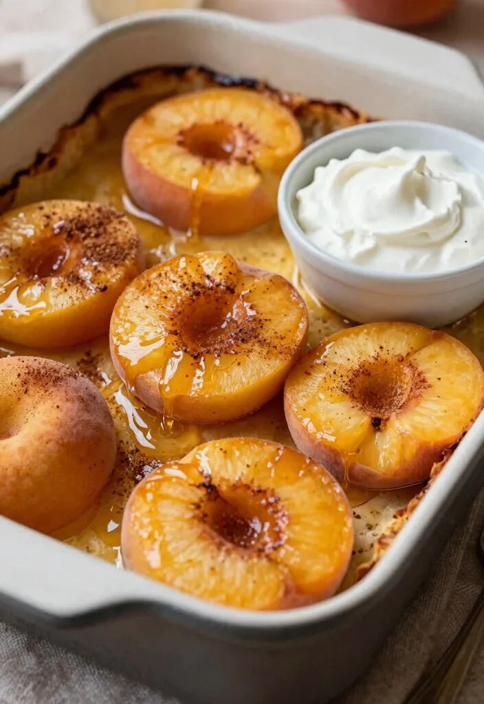 12 Healthy Peach Recipes for Fresh Light Seasonal Eating - 8. Baked Peaches with Honey and Cinnamon
