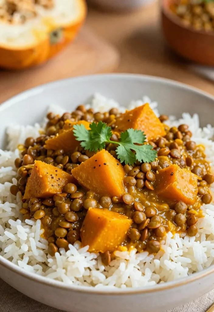 12 Healthy Squash Recipes for Cozy Nutritious Seasonal Meals - 10. Squash and Lentil Curry