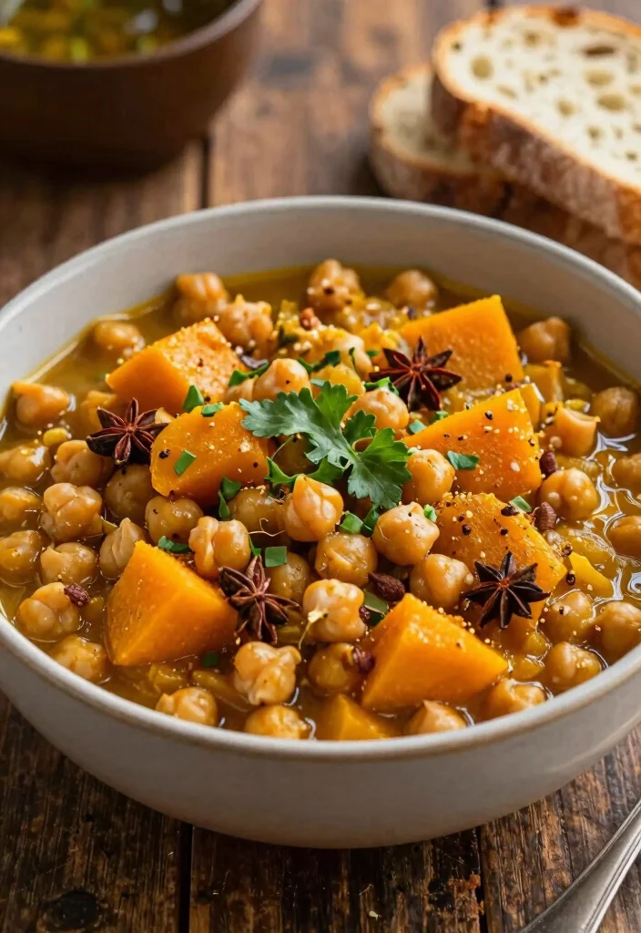 12 Healthy Squash Recipes for Cozy Nutritious Seasonal Meals - 8. Spiced Squash and Chickpea Stew