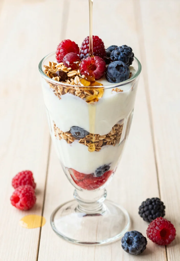 12 Healthy Sweet Snack Recipes for Light Naturally Sweet Bites - 11. Yogurt Parfait with Granola and Honey
