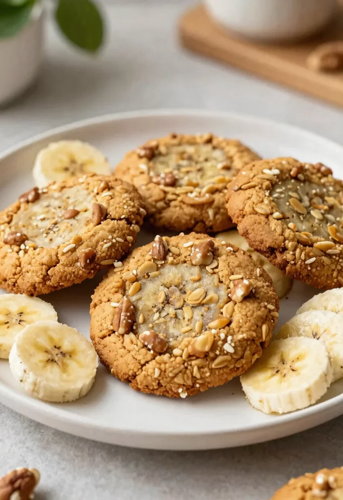 12 Healthy Sweet Snack Recipes for Light Naturally Sweet Bites - 5. Nutty Banana Oat Cookies