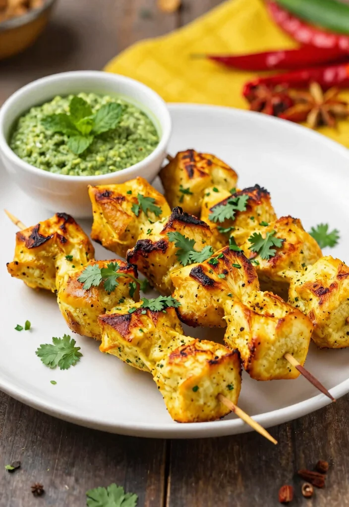 12 Indian Vegetarian Snack Recipes for Flavorful Easy Bites - 9. Stuffed Paneer Tikka