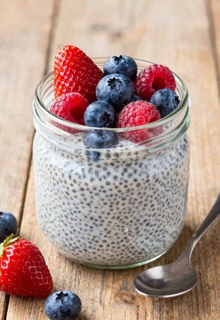 12 Low-Carb Vegetarian Recipes for Light Flavorful Meals - 12. Chia Seed Pudding with Berries