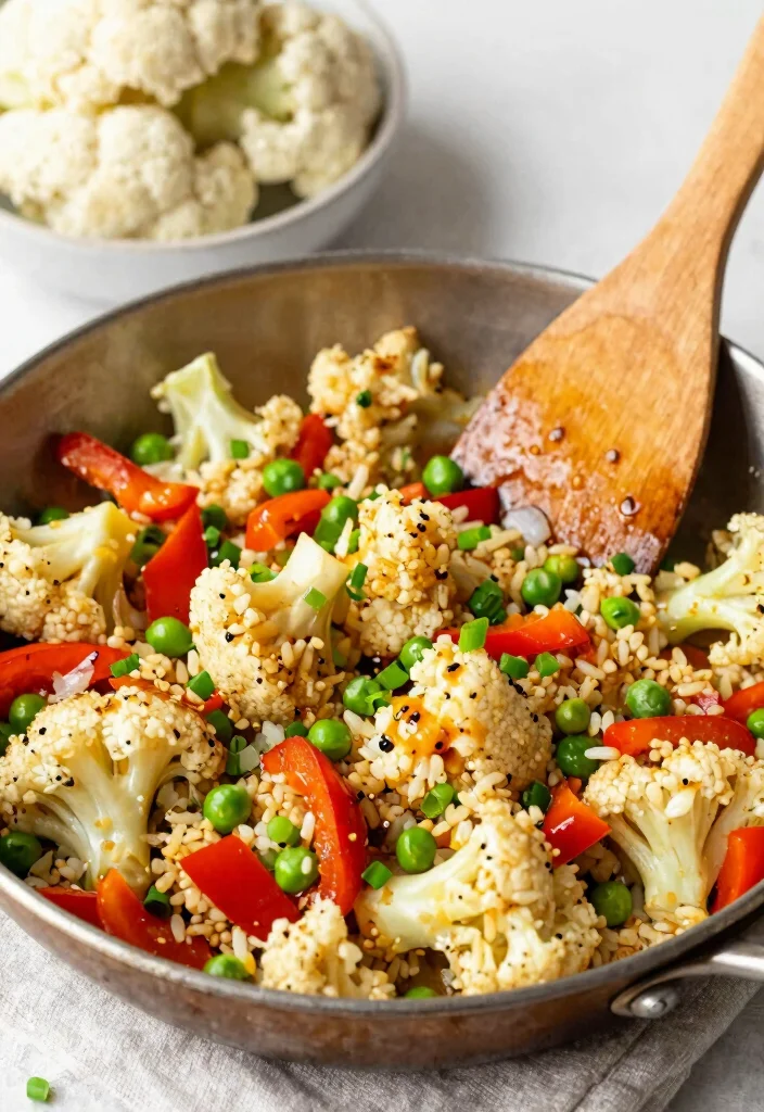 12 Low-Carb Vegetarian Recipes for Light Flavorful Meals - 2. Cauliflower Rice Stir-Fry