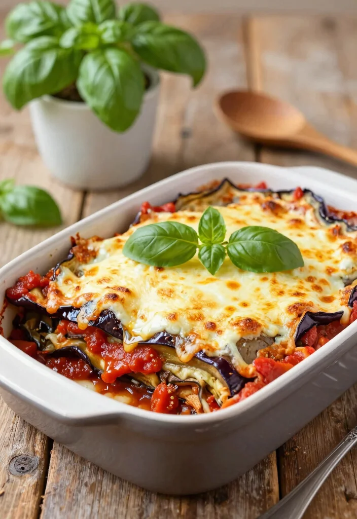 12 Low-Carb Vegetarian Recipes for Light Flavorful Meals - 4. Eggplant Parmesan Casserole