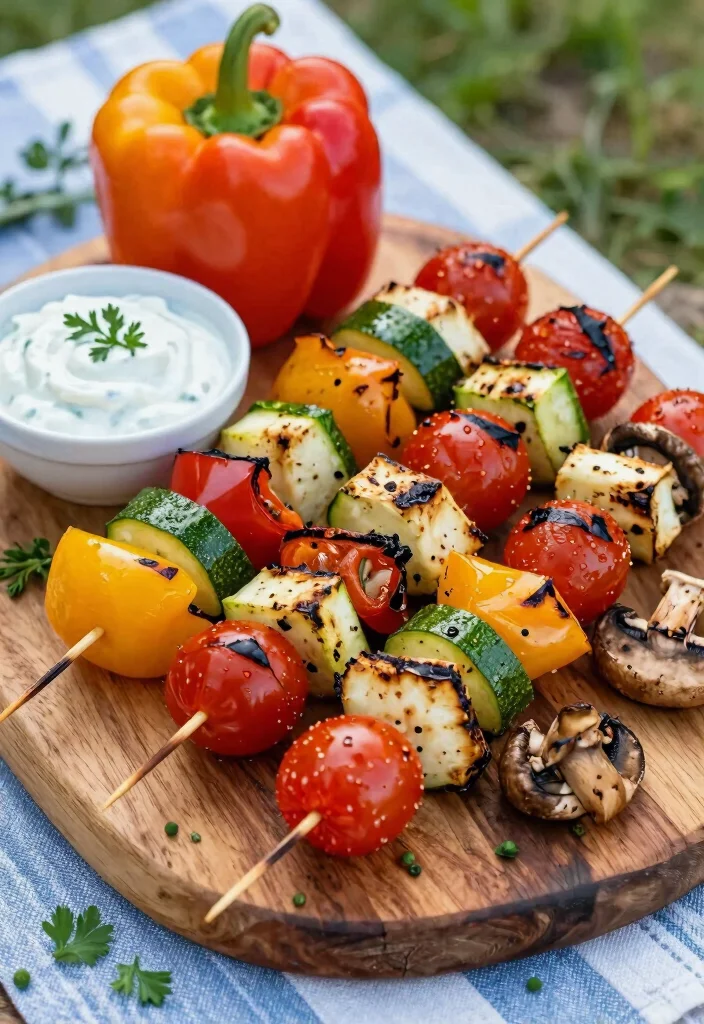 12 Low-Carb Vegetarian Recipes for Light Flavorful Meals - 7. Grilled Vegetable Skewers