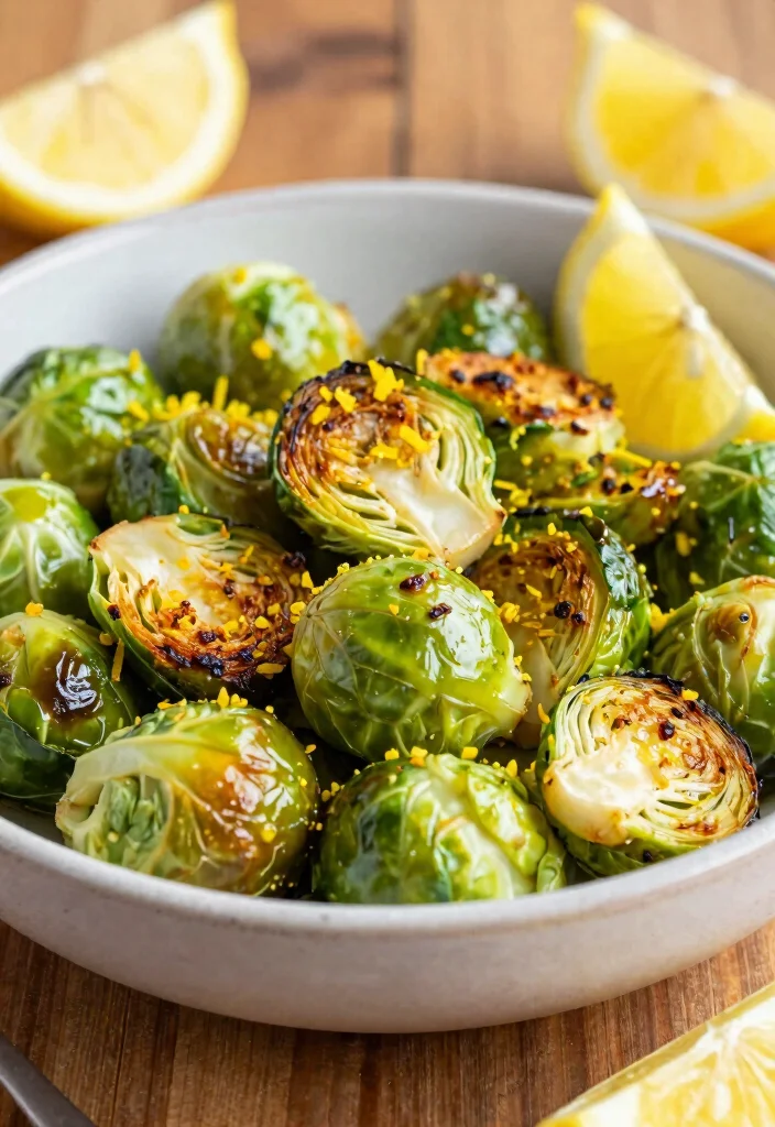 12 Low-Carb Vegetarian Recipes for Light Flavorful Meals - 9. Roasted Brussels Sprouts with Lemon