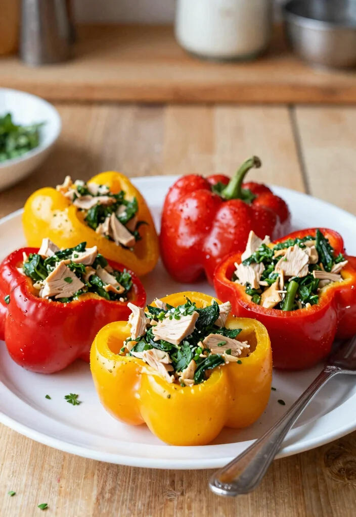 12 Macro-Friendly Dinner Recipes for Easy Balanced Eating - 4. Turkey & Spinach Stuffed Peppers