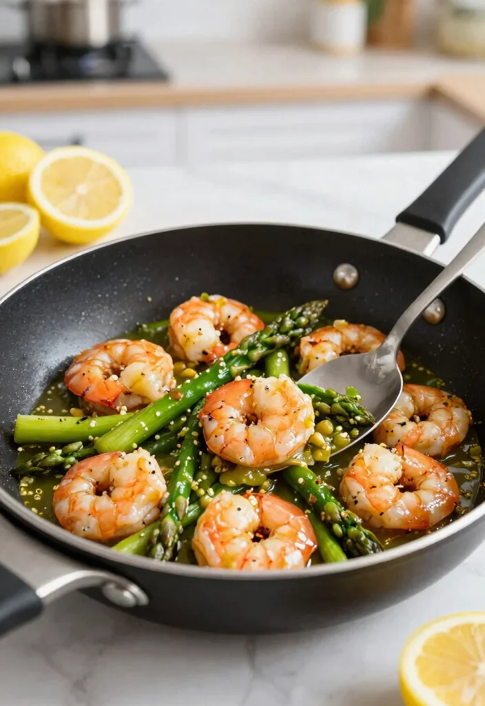 12 Simple Family Dinner Recipes for Quick Weeknight Meals - 4. Quick Lemon Garlic Shrimp and Asparagus